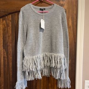 NWT Vici fringe sweater
